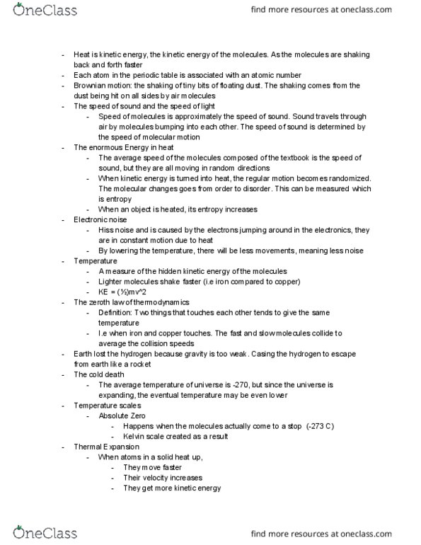 PHYS 11 Chapter Notes - Chapter 2: T Third Street, Ideal Gas Law, Heat Engine thumbnail