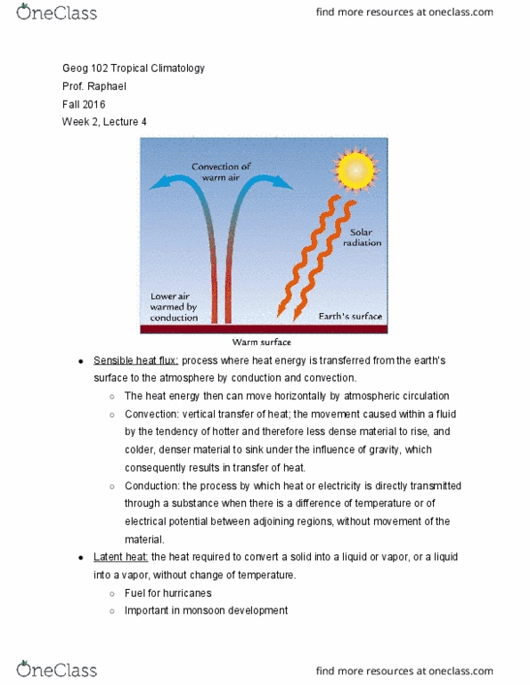 GEOG 102 Lecture Notes - Lecture 4: Intertropical Convergence Zone, Polar Front, Tropopause thumbnail