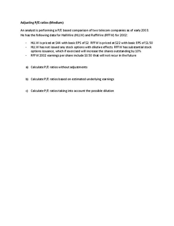 RSM332H1 Lecture : Q4 Adjusting P-E Ratios (Medium) thumbnail