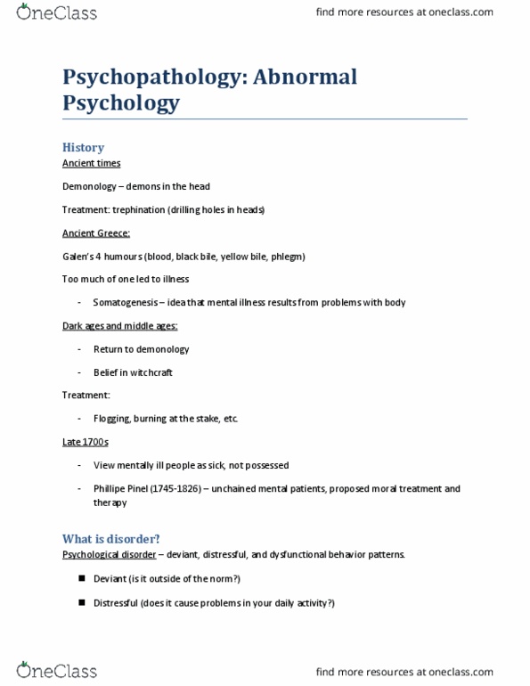 PSY 101 Lecture Notes - Lecture 16: Bulimia Nervosa, Cognitive Therapy, Twin thumbnail