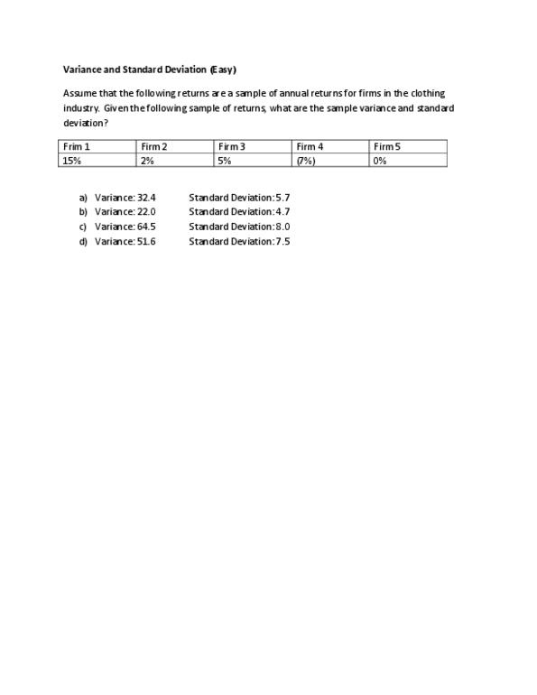 RSM332H1 Lecture Notes - Standard Deviation, Variance thumbnail
