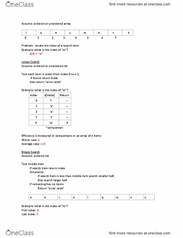 CSC 111 Lecture 16: Search Problem thumbnail