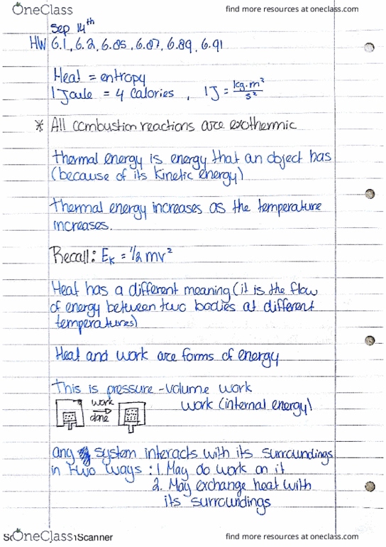 CHEM 1050 Lecture 3: Wednesday Sept 14: Thermodynamics thumbnail