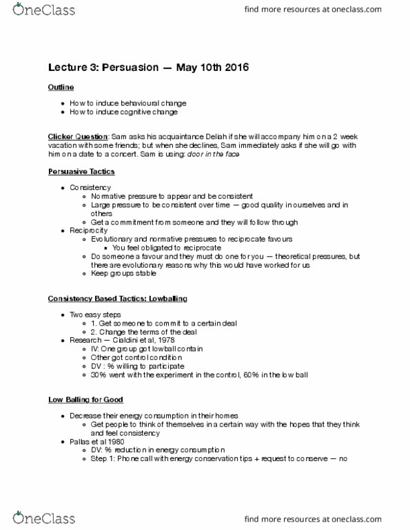 PSYCH 2C03 Lecture Notes - Lecture 3: Photocopier, Field Experiment, Outhouse thumbnail