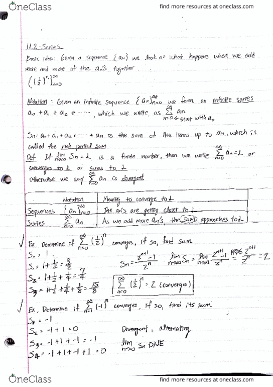 MATH 141 Lecture 22: Series Introduction thumbnail