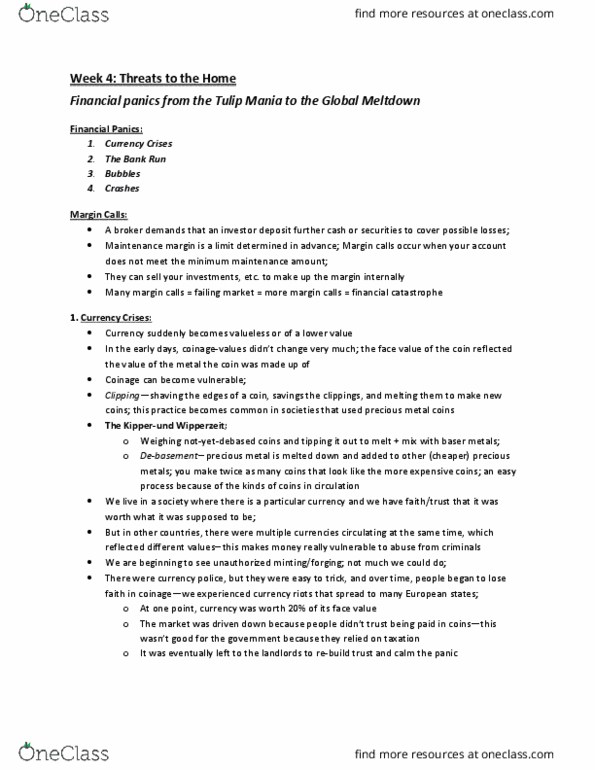 History 2186A/B Lecture Notes - Lecture 4: Precious Metal, Copper Riot, Currency Crisis thumbnail