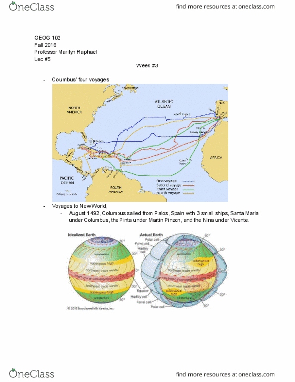 GEOG 102 Lecture Notes - Lecture 5: Intertropical Convergence Zone, Latent Heat, Humid Continental Climate thumbnail