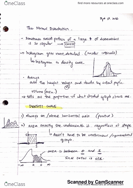 Statistical Sciences 1024A/B Lecture 4: Normal Distribution thumbnail
