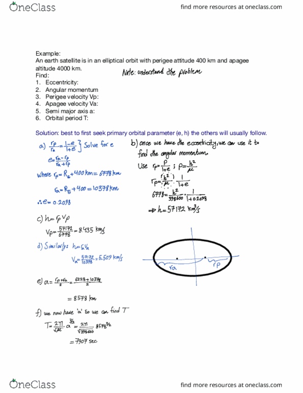 ESSE 2360 Lecture Notes - Lecture 8: Apsis, Angular Momentum, Orbital Elements thumbnail