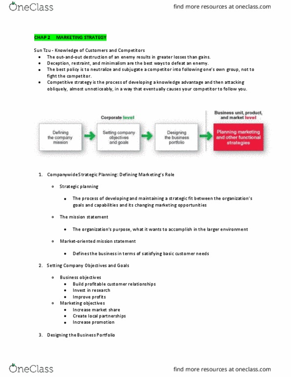 MAR 301 Lecture Notes - Lecture 2: Strategic Planning, Market Segmentation, Marketing Mix thumbnail
