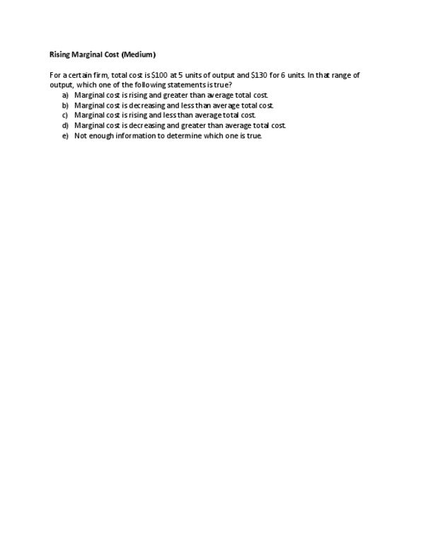 ECO100Y1 Lecture Notes - Marginal Cost thumbnail