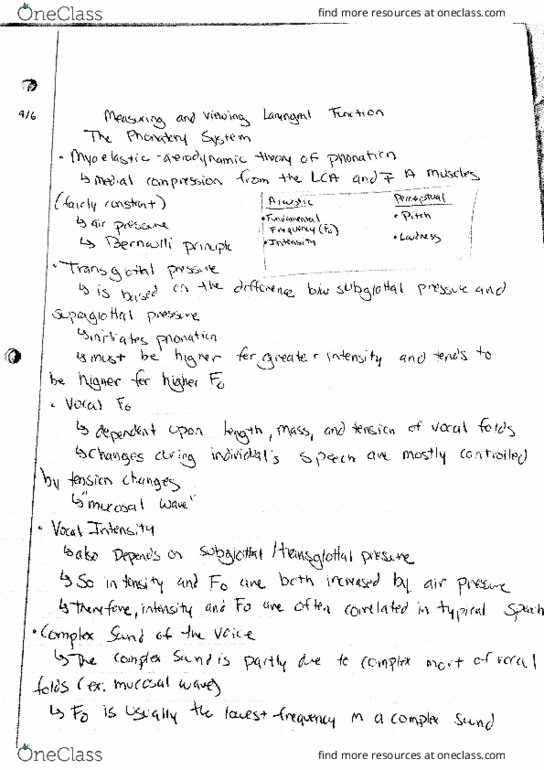 COMM 524 Lecture Notes - Lecture 3: Vocal Folds, Spree, Ope thumbnail