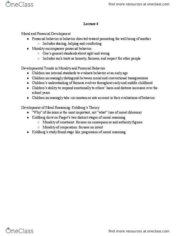 EDPE 300 Lecture Notes - Lecture 4: Prosocial Behavior, Relational Aggression thumbnail