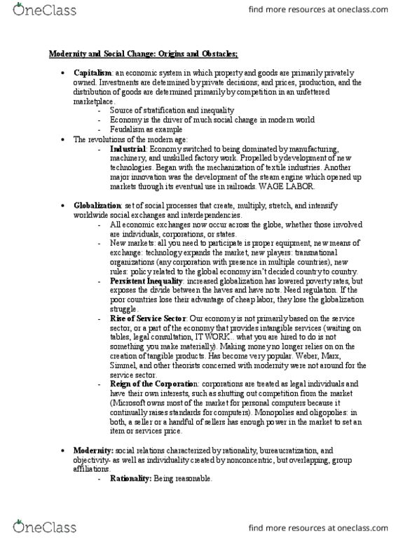 SOC 1001 Lecture Notes - Lecture 5: Demographic Transition, Health System, Whitehall Study thumbnail