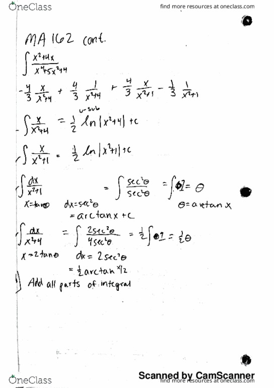 MA 16200 Chapter 7.4: Integration by partial fractions Pt. 3 thumbnail