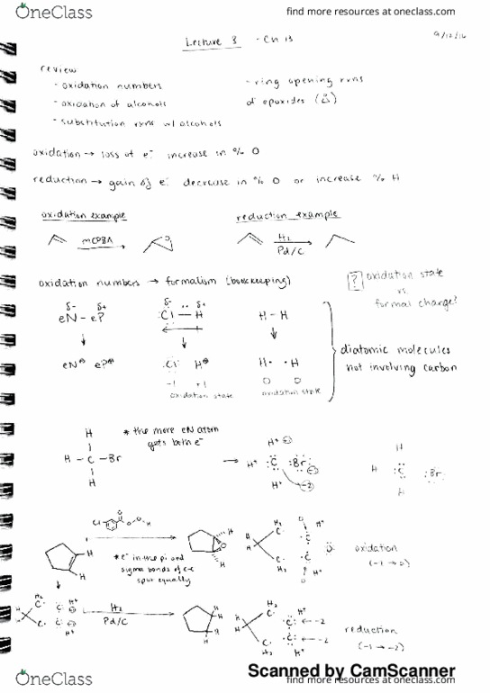 CHEM 215 Lecture 3: Lecture 3: Oxidation numbers & intro to alcohol oxidation thumbnail