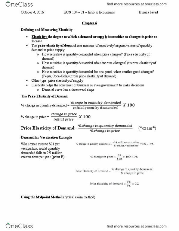 ECN 104 Lecture Notes - Lecture 5: Midpoint Method, Demand Curve, Antivenom thumbnail