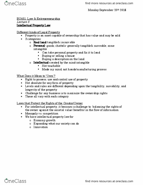 BU451 Lecture Notes - Lecture 5: Mylan, Epinephrine Autoinjector, Canadian Intellectual Property Office thumbnail