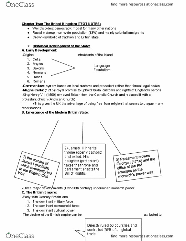 POLS 1201 Chapter Notes - Chapter 2: Hung Parliament, European Parliament, Lords Of Appeal In Ordinary thumbnail