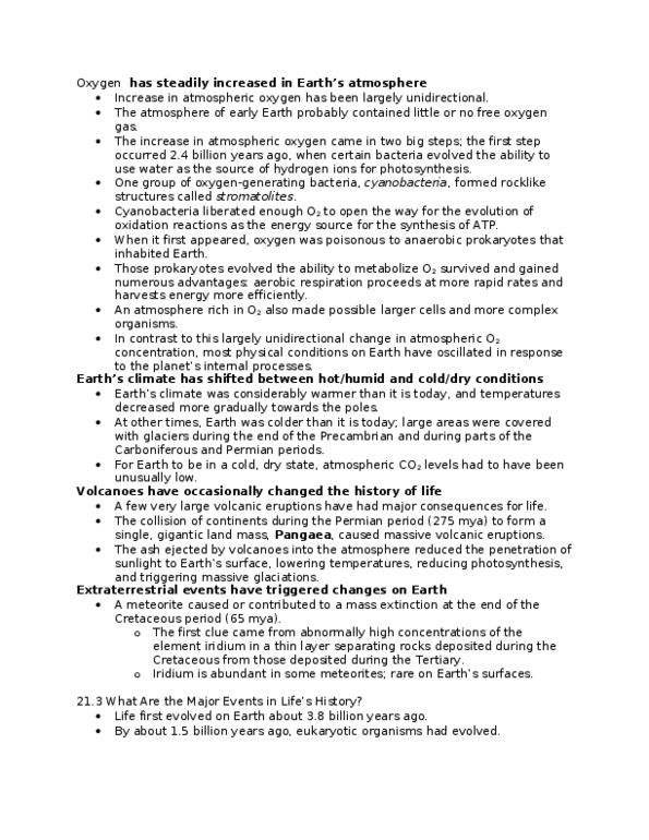 ENVS 1500 Lecture Notes - Carboniferous, Evolutionary Radiation, Cambrian Explosion thumbnail