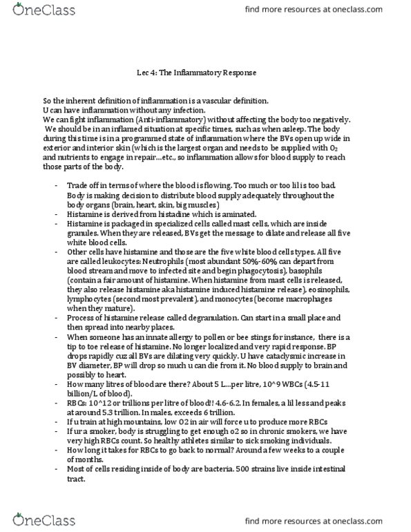 BIOC65H3 Lecture Notes - Lecture 4: Ibuprofen, Prostaglandin H2, Esophageal Cancer thumbnail