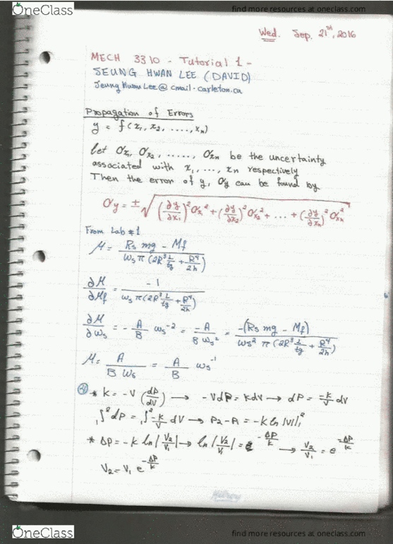 MECH 3310 Lecture Notes - Lecture 1: Pressure Measurement, Hertz thumbnail