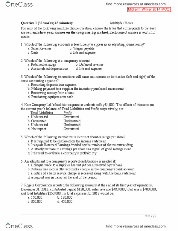 ACCO 230 Chapter 1-13: Midterm Review COMM 217 Summer2 (7-17-15) thumbnail