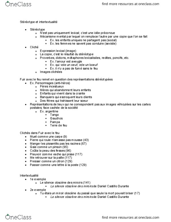 FRA 1710 Lecture Notes - Lecture 5: Citron, Miroirs thumbnail