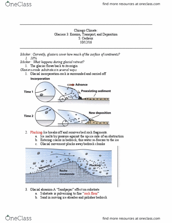 EAES 101 Lecture Notes - Lecture 19: Sediment Transport, Aretes, Rock Flour thumbnail