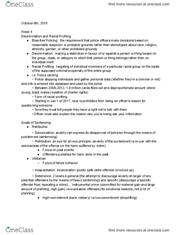 Sociology 2253A/B Lecture Notes - Lecture 4: Shoplifting thumbnail