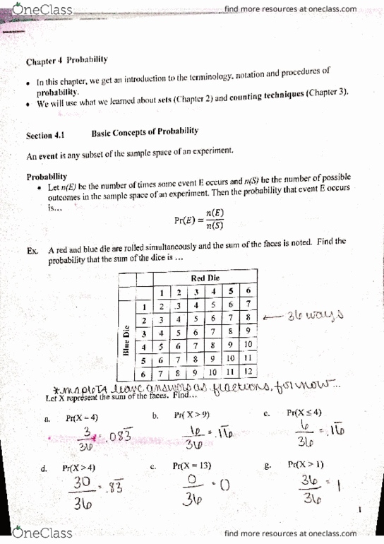 MATH M118 Lecture Notes - Lecture 4: Probability Axioms, Sample Space, Statistical Hypothesis Testing thumbnail