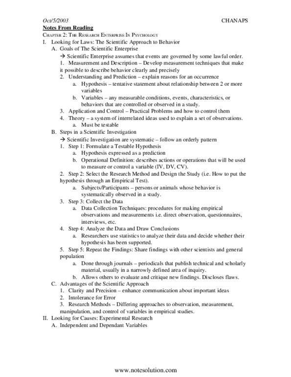 PSY100Y5 Chapter 2: Study guide for chapter 2 in textbook thumbnail