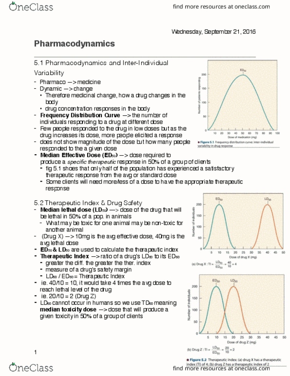 HTHSCI 2H03 Chapter Notes - Chapter 5: Therapeutic Index, Median Lethal Dose, Ibuprofen thumbnail