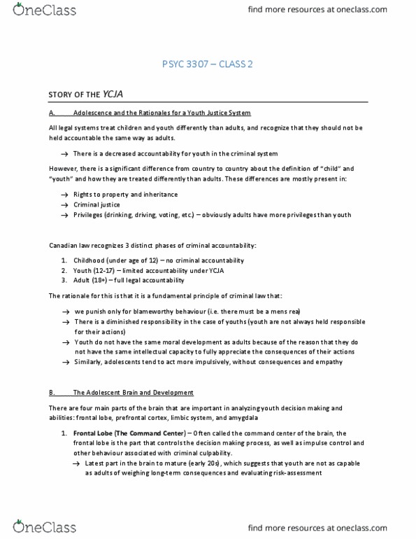 LAWS 3307 Lecture Notes - Lecture 2: Parens Patriae, Impulsivity, Royal Assent thumbnail