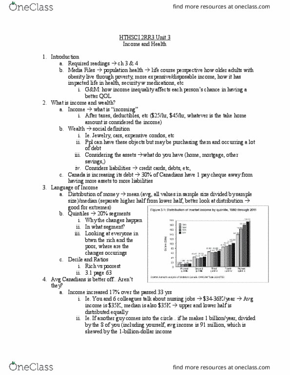 HTHSCI 2RR3 Lecture Notes - Lecture 3: Pie Chart, Birth Weight, Social Capital thumbnail