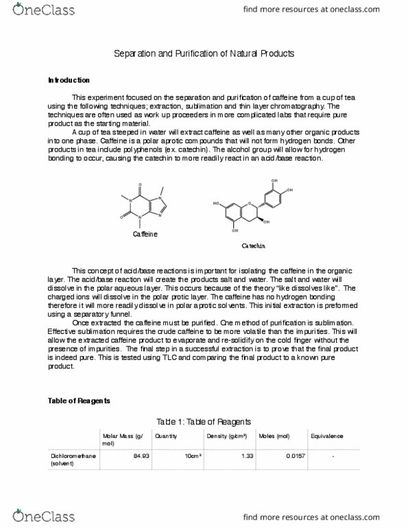 CHM 2120 Lecture Notes - Lecture 2: Sodium Carbonate, Sodium Chloride, Aniline thumbnail