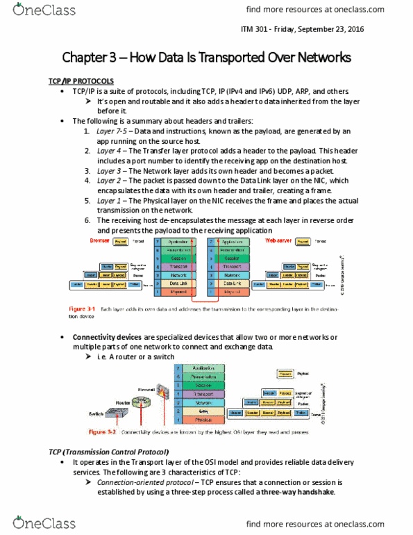 ITM 301 Chapter Notes - Chapter 3: Network Segment, Internetworking, Netbios thumbnail