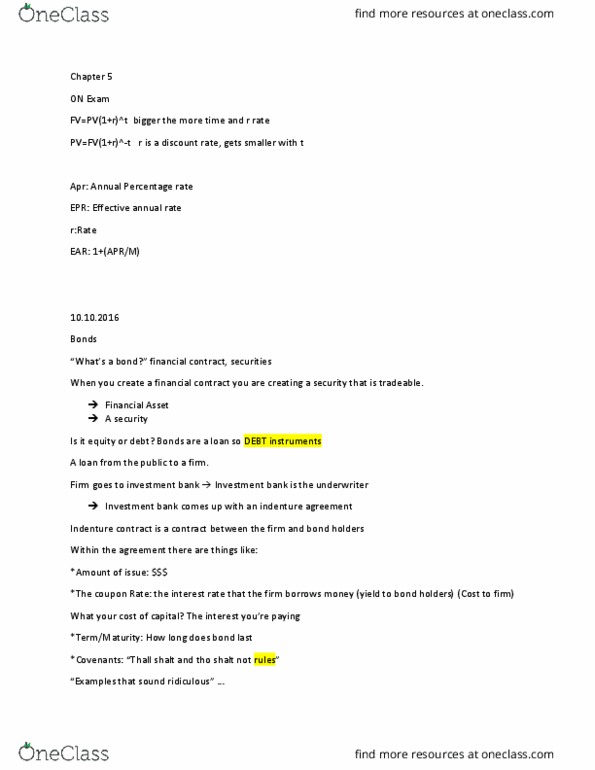 BUSN 301 Lecture Notes - Lecture 5: Sinking Fund, Call Option, Effective Interest Rate thumbnail