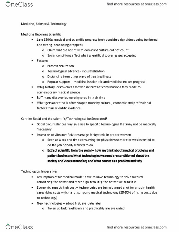 SOSA 2502 Lecture Notes - Lecture 9: Profit Margin, National Institutes Of Health, Social Fact thumbnail