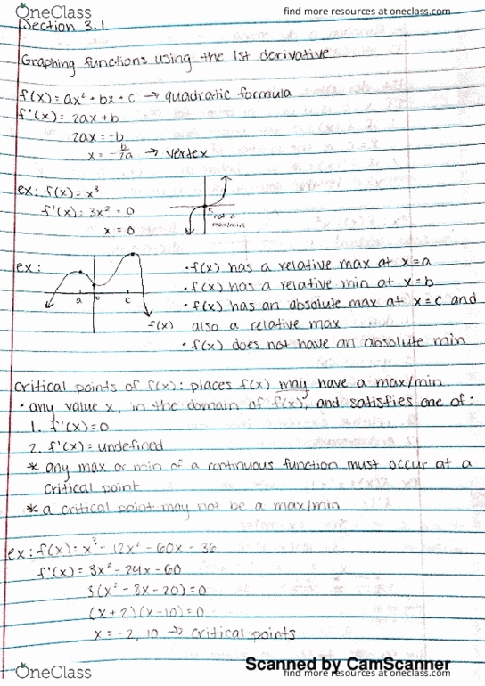 MATH 1260 Lecture 12: Section 3.1 Notes thumbnail