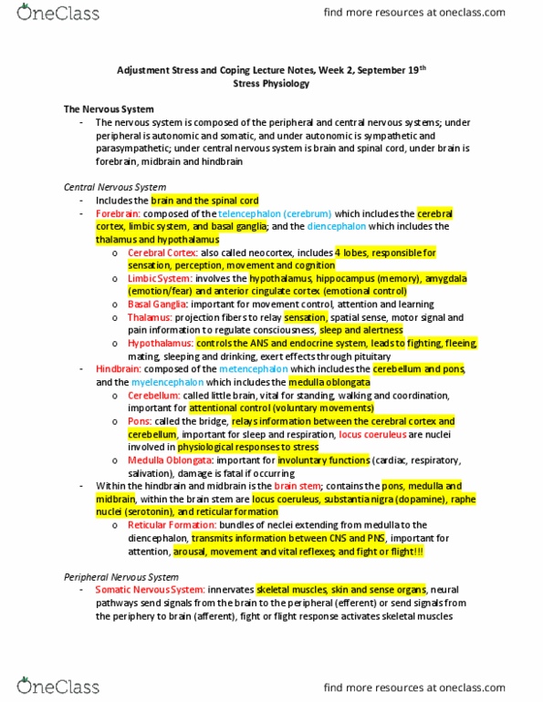 PSY 805 Lecture Notes - Lecture 2: Insulin Resistance, Stressor, Telomere thumbnail