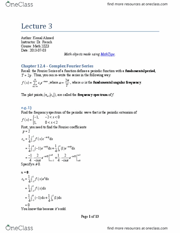 MATH 2ZZ3 Lecture Notes - Lecture 3: Osculating Plane, Curve, Q.E.D. thumbnail