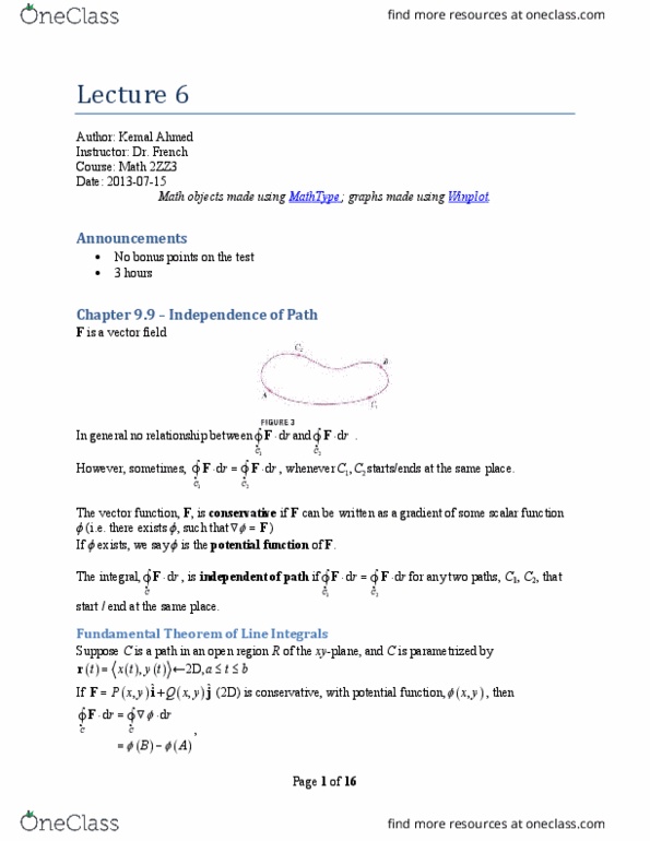 MATH 2ZZ3 Lecture Notes - Lecture 6: Inside Out Music, Polar Coordinate System, Transcendentals thumbnail