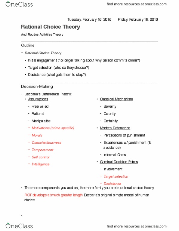 CRI 205 Lecture Notes - Lecture 6: Testability, Infantry, Conscientiousness thumbnail