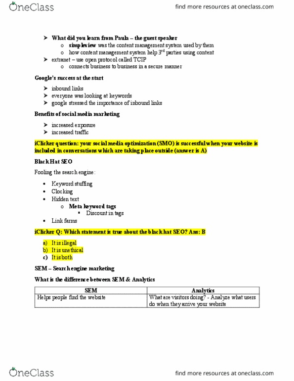 HTI 746 Lecture Notes - Lecture 9: Web Analytics, Bid Price, Uptodate thumbnail