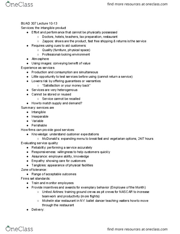 BUAD 307 Lecture Notes - Lecture 8: Nest Learning Thermostat, Externality, Service Recovery thumbnail