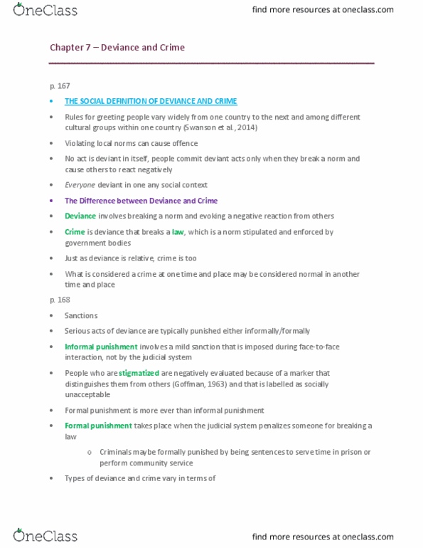 SOCA02H3 Chapter Notes - Chapter 7: Jeremy Bentham, Acquaintance Rape, Mass Media thumbnail