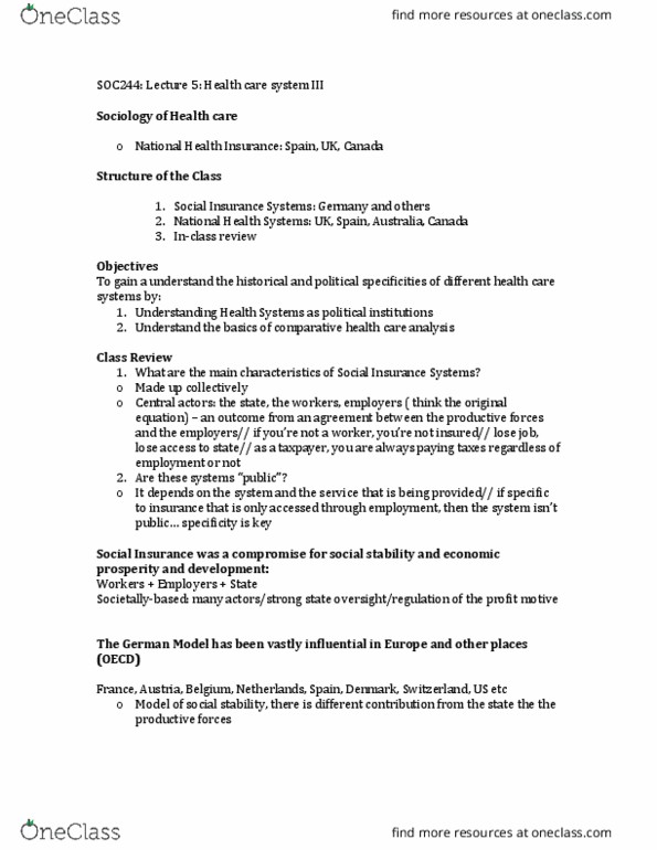 SOC244H1 Lecture Notes - Lecture 5: Blackboard, Child Mortality, E-Book thumbnail