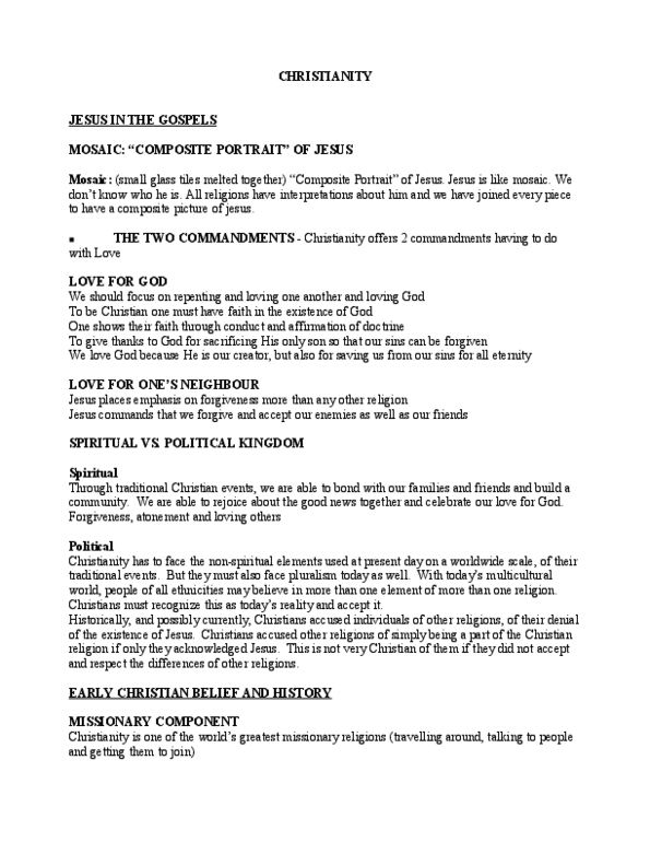 REL-4940 Lecture Notes - Transubstantiation, Synoptic Gospels, Pharisees thumbnail