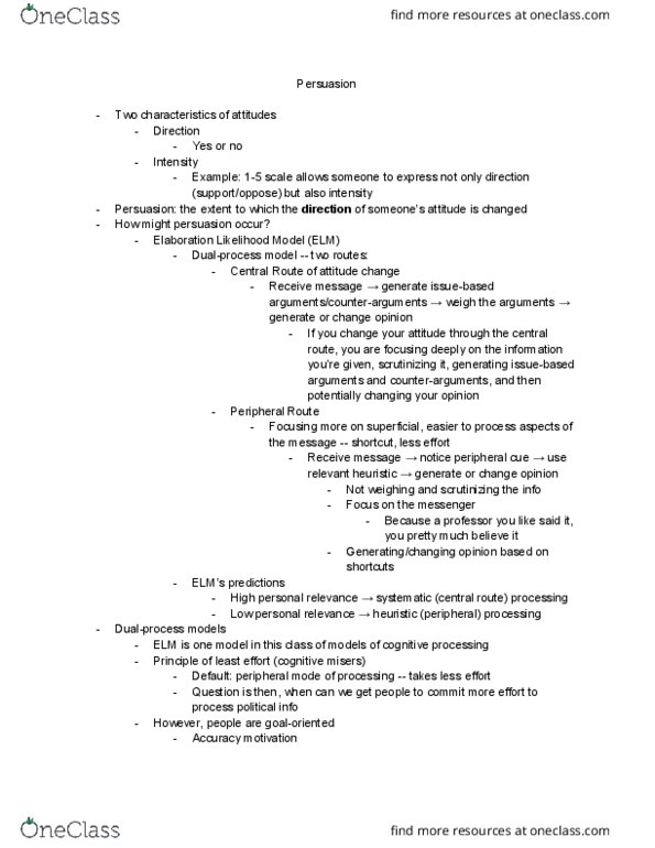 POL 170 Lecture Notes - Lecture 6: Food Irradiation, Elaboration Likelihood Model, Jimmy Fallon thumbnail